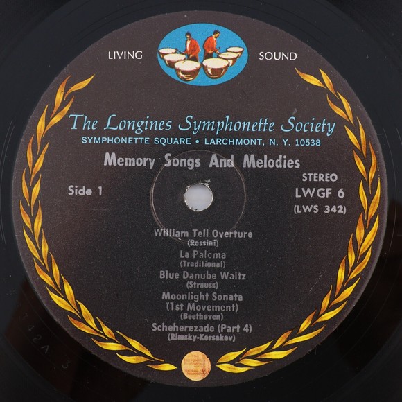Memory Songs & Melodies, Longines Symphonette Stereo 2x LP Vinyl Record LWGF 5 6 - Picture 9 of 16